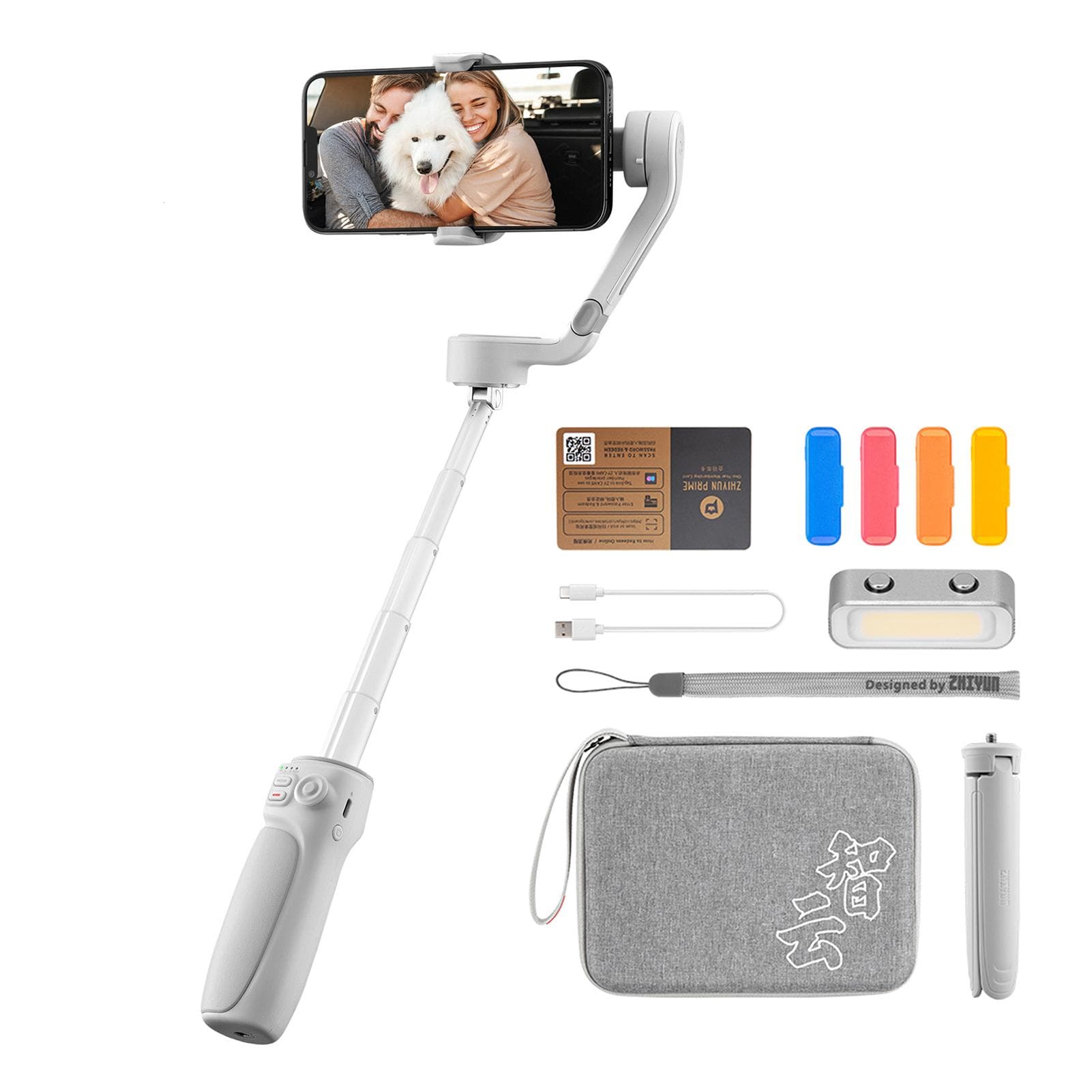 ZHIYUN SMOOTHQ4 COMBO Handheld 3Axis Gimbal Stabilizer for Smartphone Portable Phone Vlog Gimbal grey