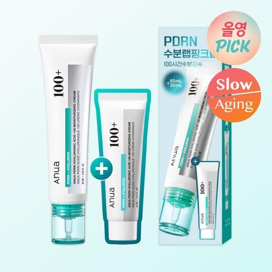 Anua PDRN Hyaluronic 100 Moisture Cream 60mL + 30mL Special Set