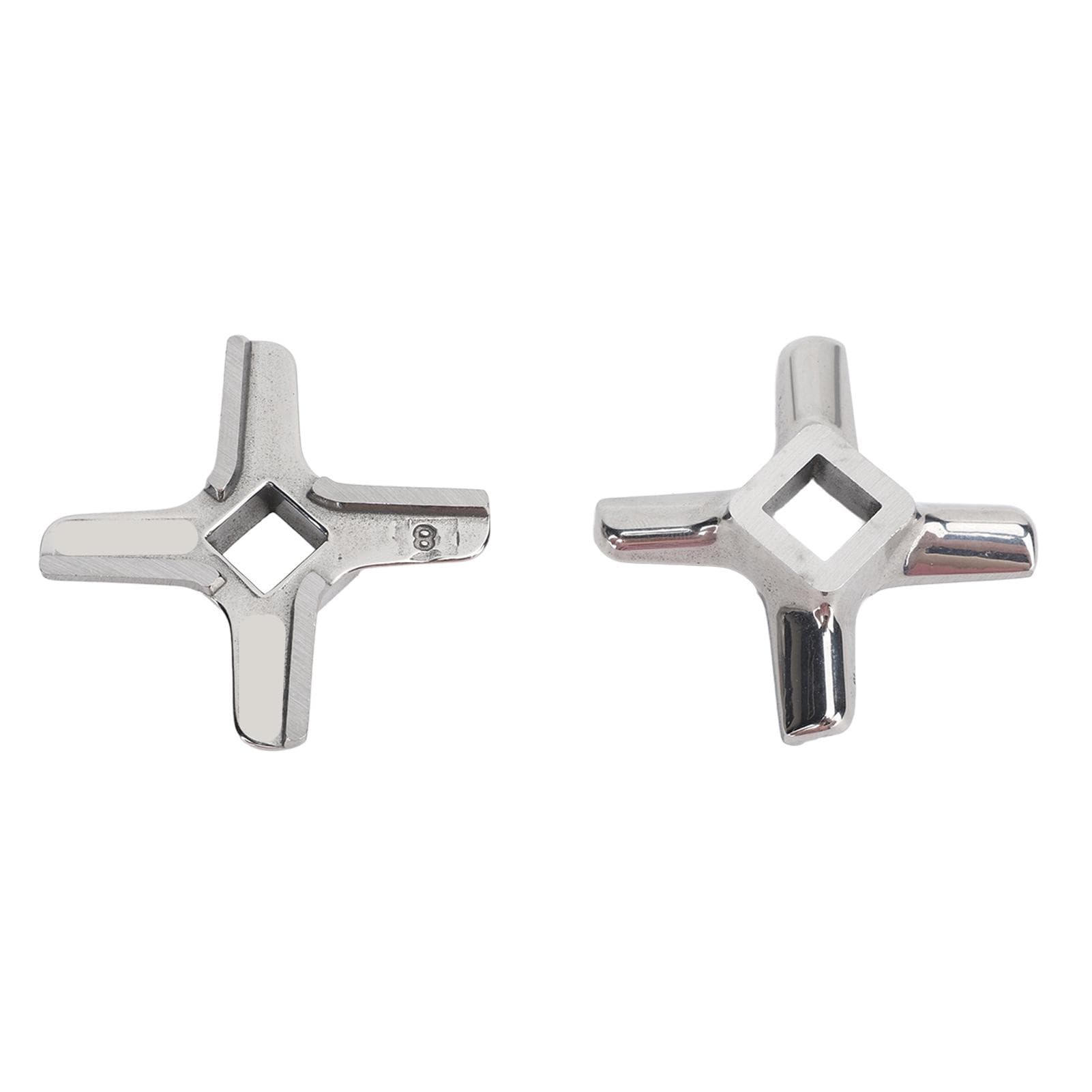 2PCS Meat Grinder Blade Knife Cutter Stainless Steel Easy Replacement Versatile Meat Grinder L(for 6.5-9kg)