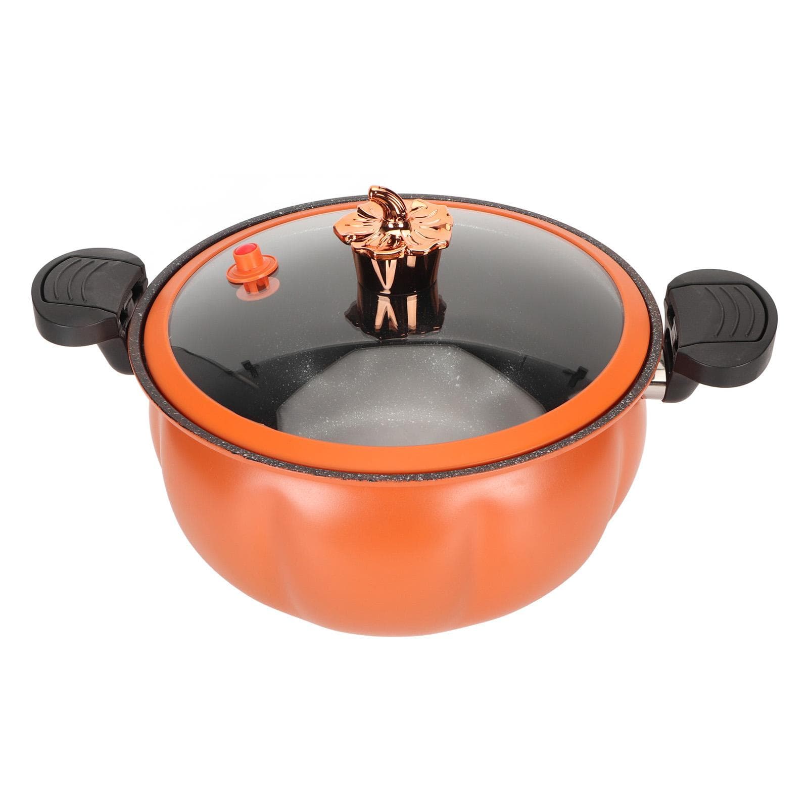 Micro Pressure Cooker 8L Multifunctional Anti Stick Pumpkin Micro Pressure Pot with Clear Lid for L(for 6.5-9kg)