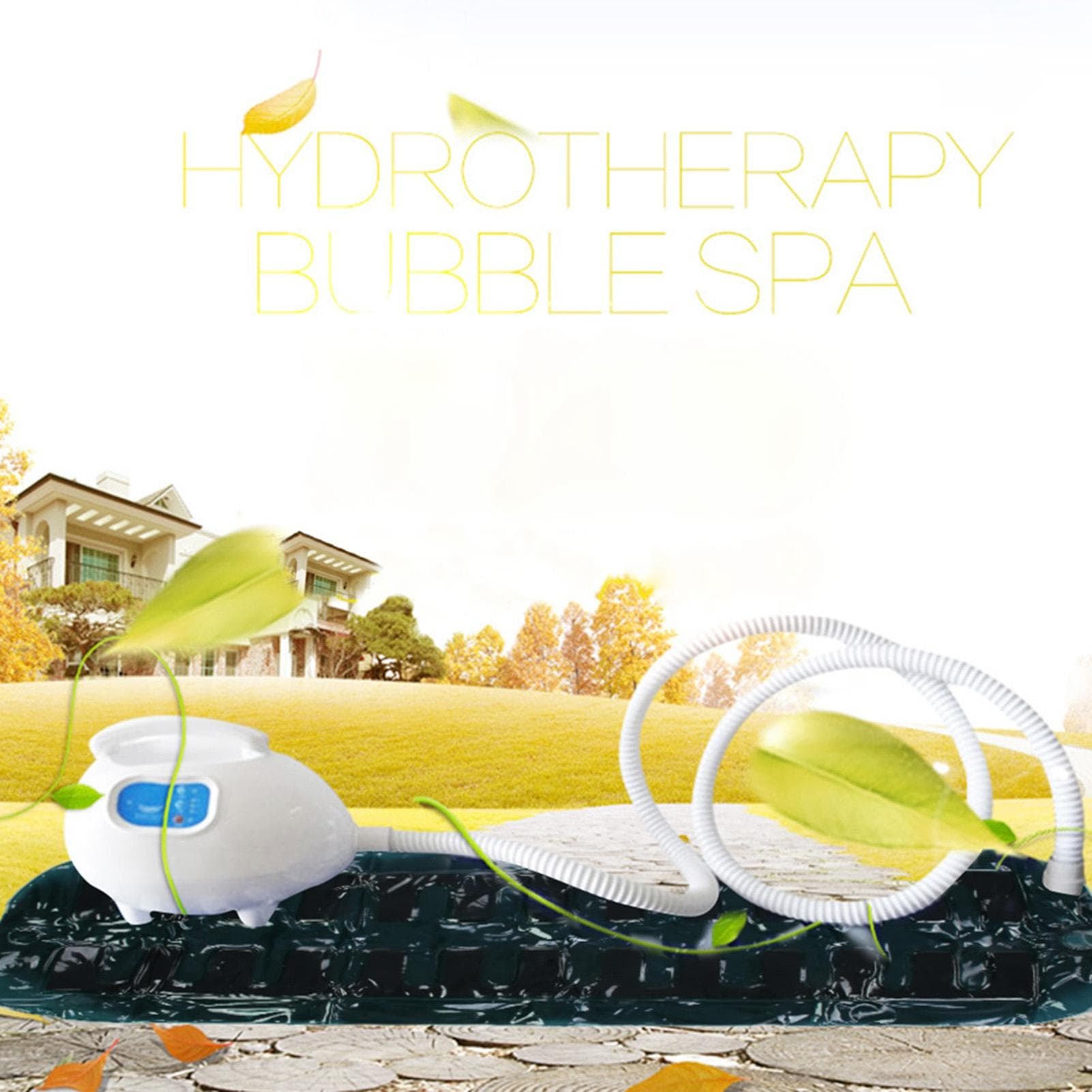 Water Resistant Air Bubble Bath Tub Ozone Body Spa Massage Mat with Air Hose EU Plug