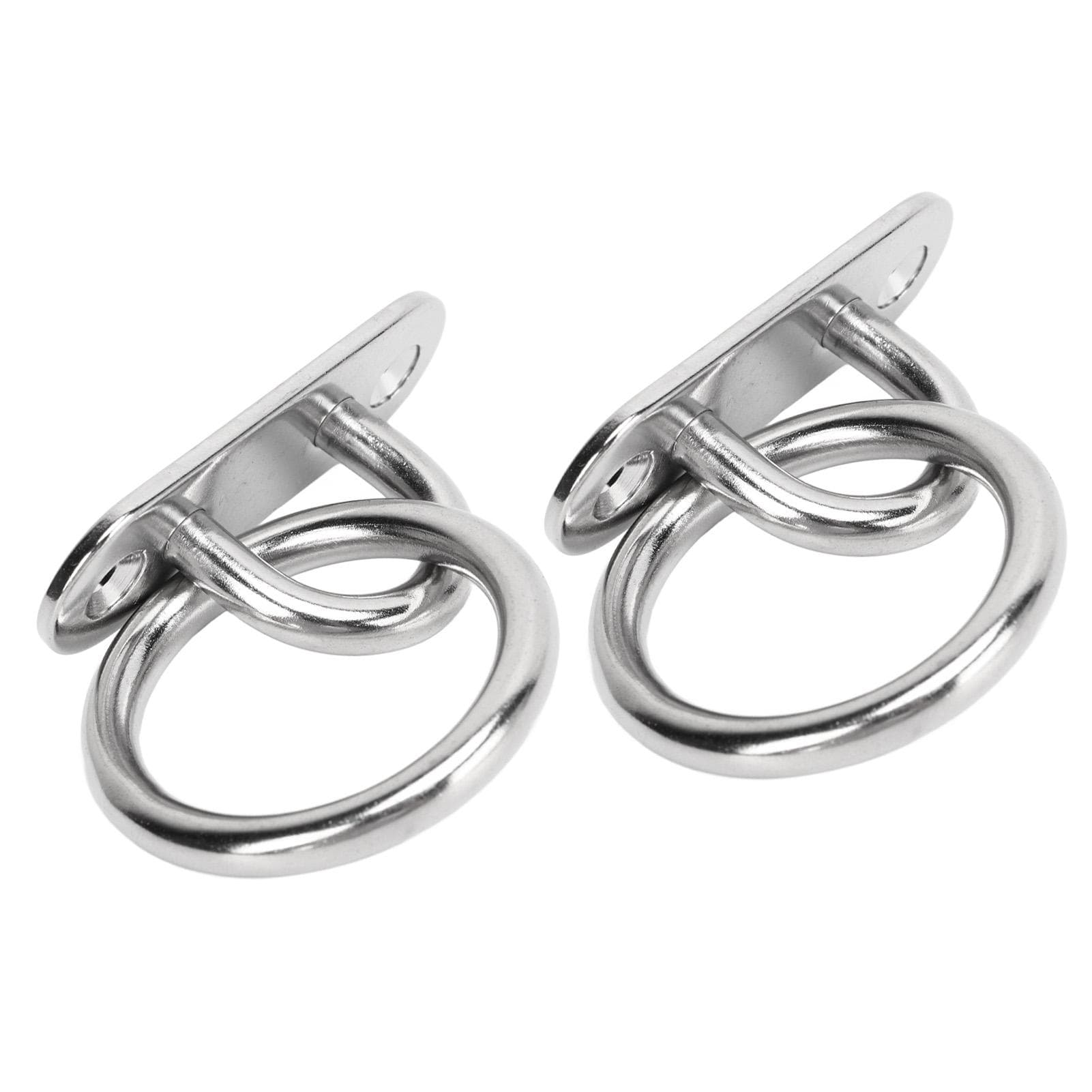 2pcs Stainless Steel Pad Eye Plate High Strength Highly Polished Heavy Duty Pad Eye Plate with