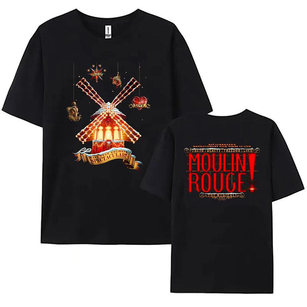 Moulin Rouge! Song and Dance Movie Tshirts Unisex Short Sleeve Cotton Summer T-shirt Aesthetic Clothes Graphic Print Tee-shirt M