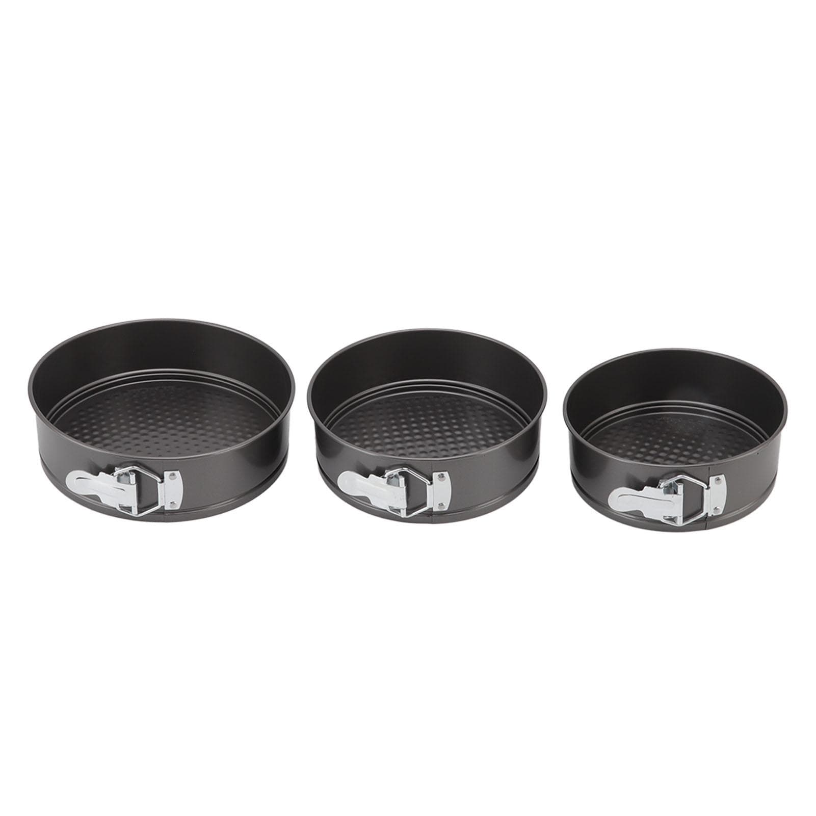 3Pcs Cake Pan Set Prevent Sticking Round Springform Pan with Removable Bottom Baking Tool for 18/20/22