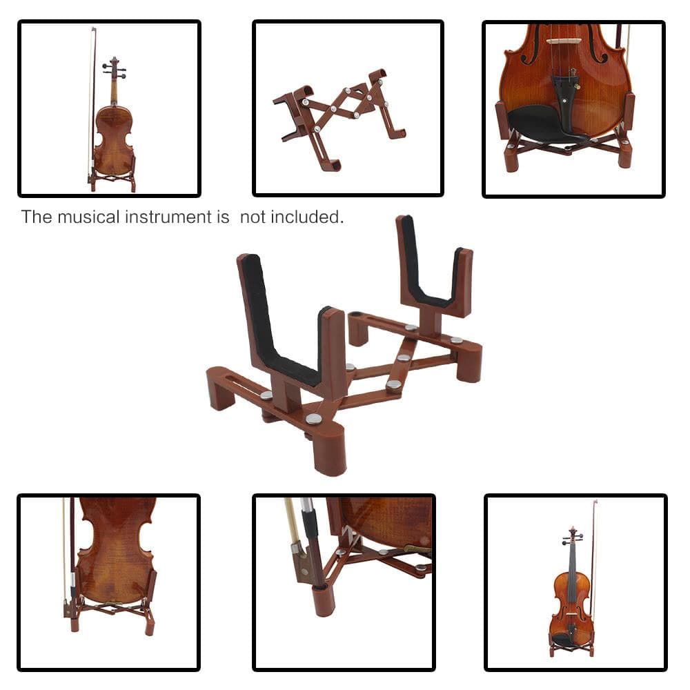 Universal Adjustable Stand Holder for Full Size 4/4 3/4 1/2 1/4 Violin Part Accessory Plastic Foldable Extended Portable Sponge Pad