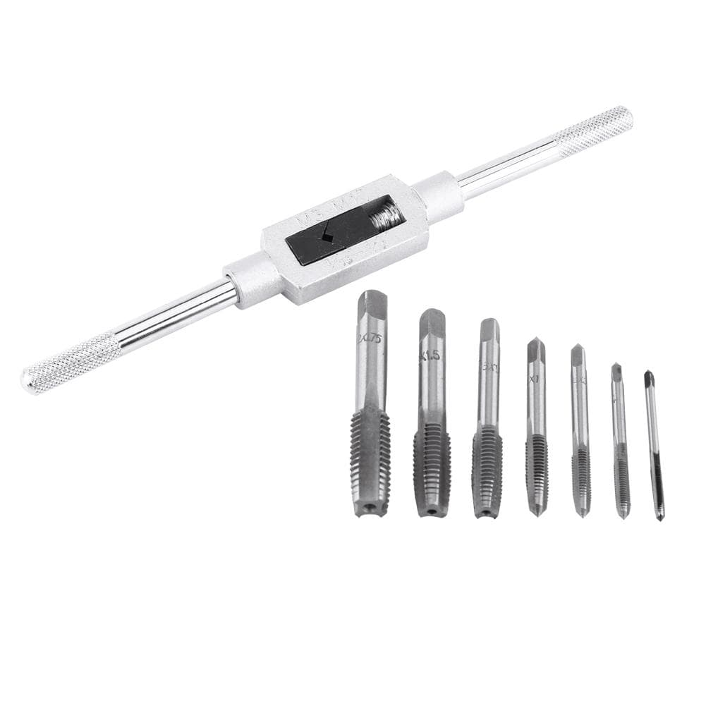 Adjustable Tap Wrench Set with Metric Thread M345681012 Insert Screw Taps