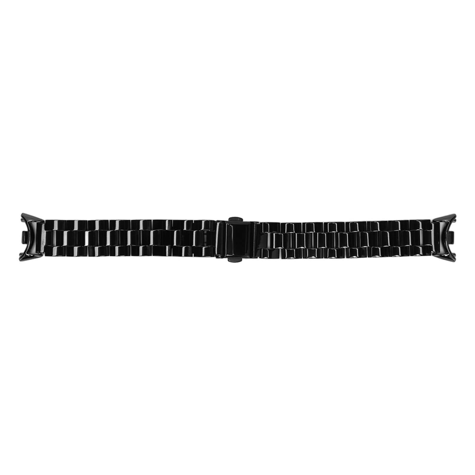Watch Band for Xiaomi Stainless Steel Folding Buckle Watch Strap Watchband for Mi Band 8 Rose Gold black