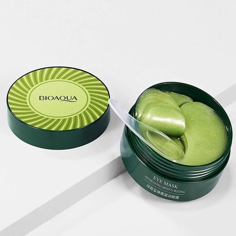 60pcs/Box Gold Collagen Women Sleep Crystal Eye Care Dark Circles Sea Algae Extract Moisturizing Eye Patches 60PCS green