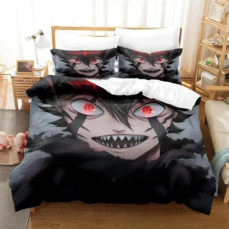 3D Printed Anime Black Clover Bedding Sets exquisite bed supplies set duvet cover bed comforter set luxury birthday gift AU Single 140x210cm