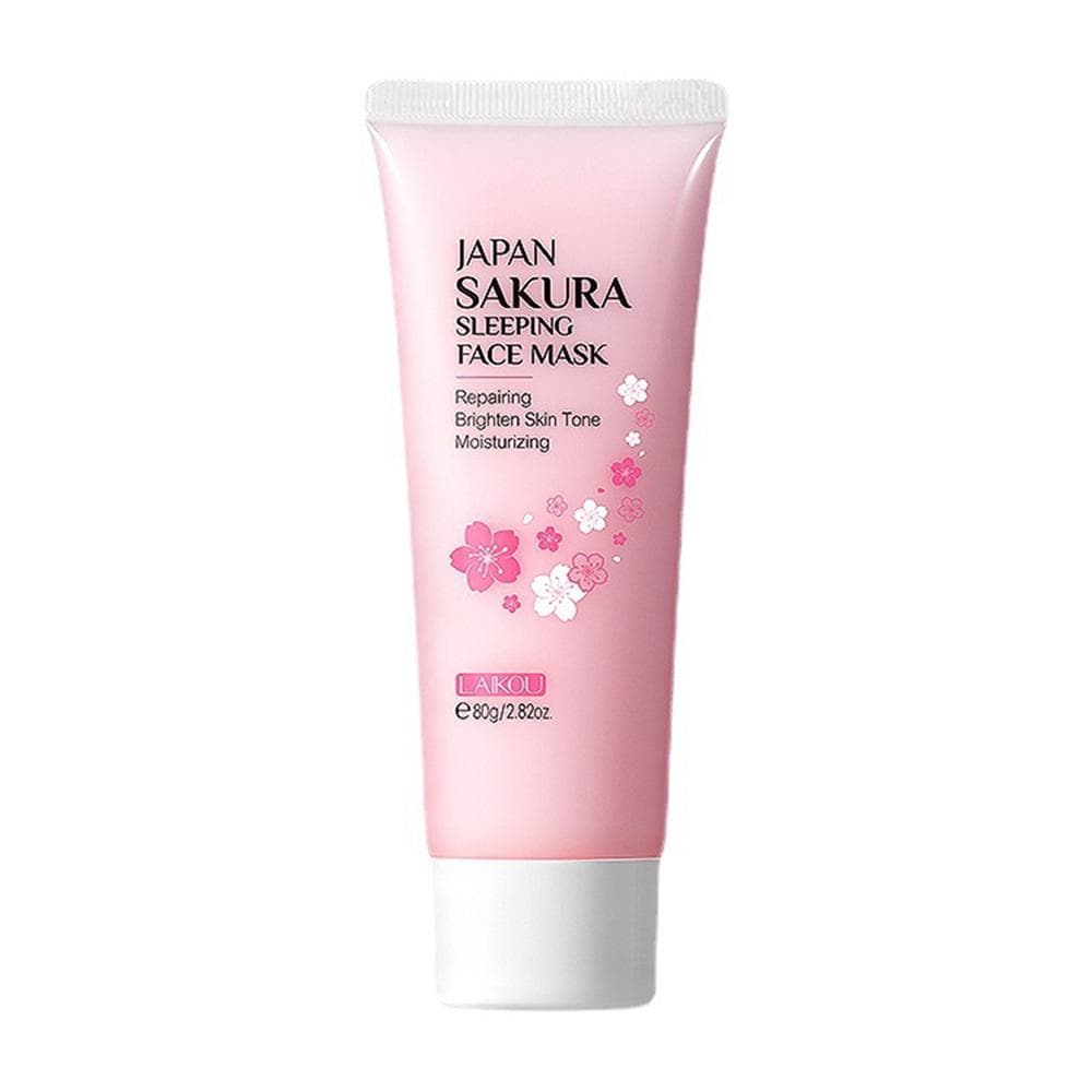 Japan Sakura Sleeping Face Mask Moisturizing Anti Wrinkle Night Facial Mask Skin Care Repairing Nourishing Brighten Skin Tone