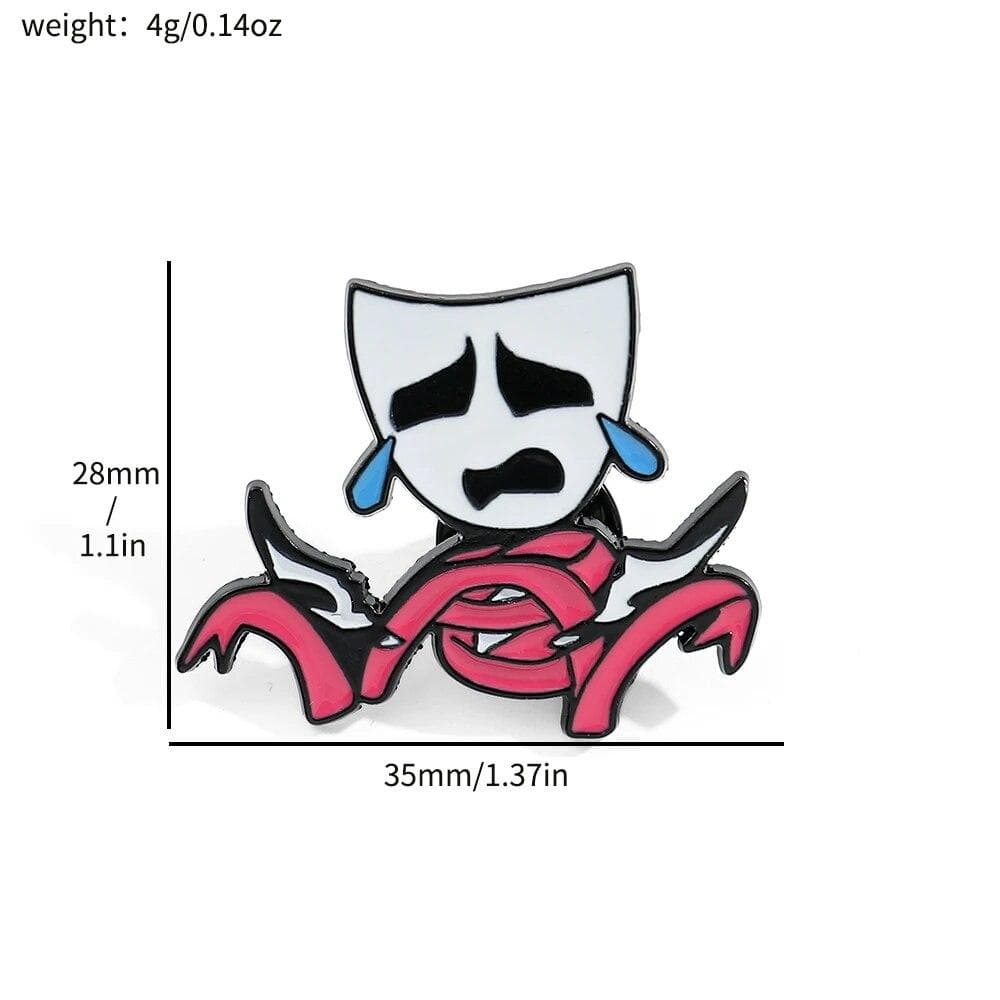 The Amazing Digital Circus Brooches Cartoon Character Peripheral Pomni Jax Enamel Lapel Pins Circus Theater Metal Badges for Backpack Accessories Gift