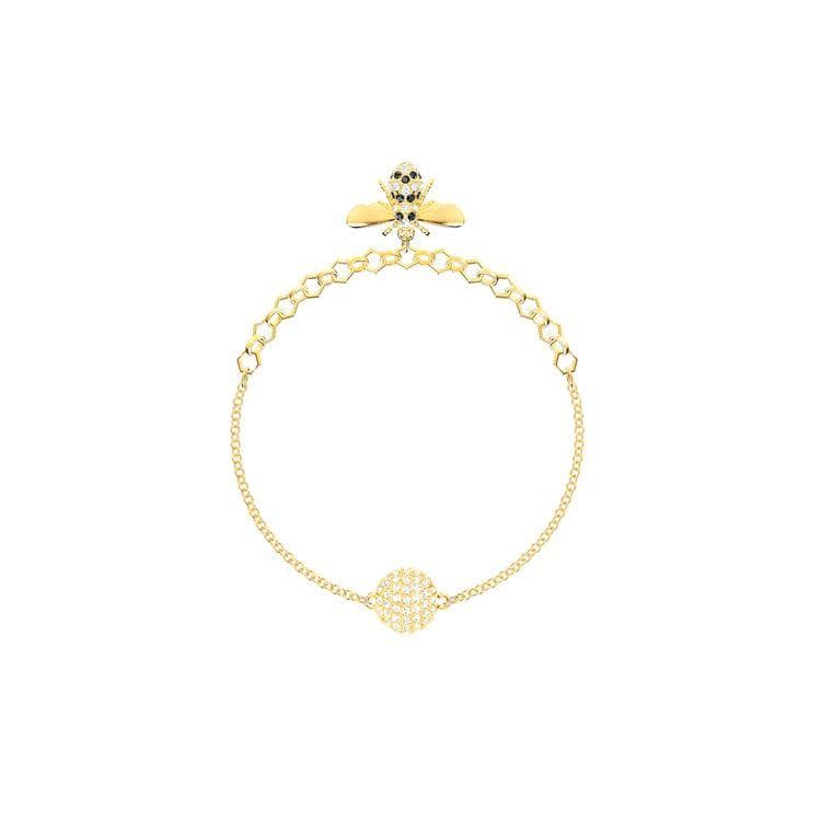 Swarovski Remix Cute Little Bee Bracelet Size S Crystal Women bracelet Gold 5412322 Box (Random Color),S,Gold