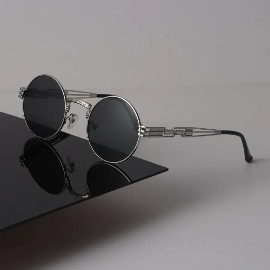 Fashion Sunglasses Women Men Round Mirror Clear Retro Eyewear Sexy Designer Brand Black Sun Glasses for Female Male Other