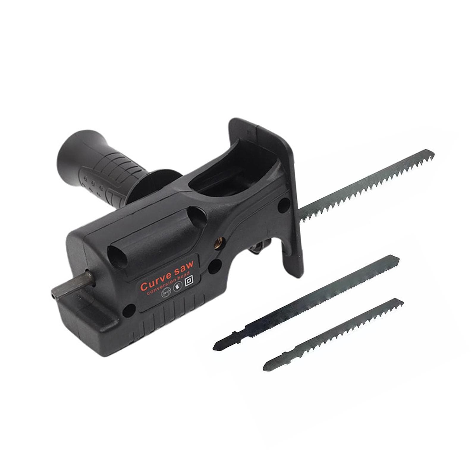 Electric Drill to Reciprocating Saw Adapter with 3 Replaceable Saw Blades Power Drill Modified Tool black