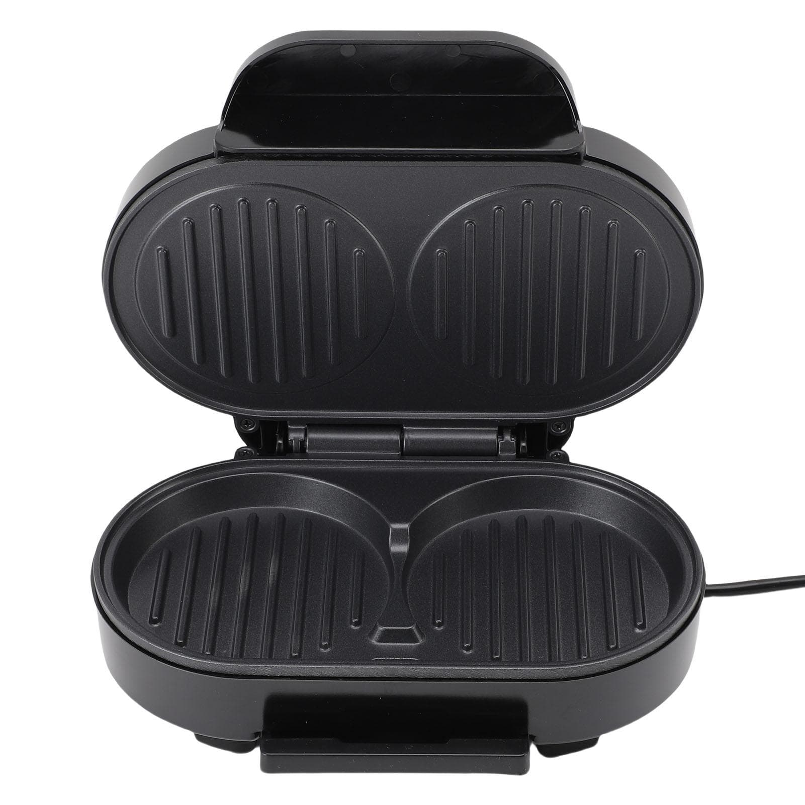 Dual Breakfast Sandwich Maker Fast Cooking Non Stick Egg Burger Machine for Home Use Silver Black EU Plug