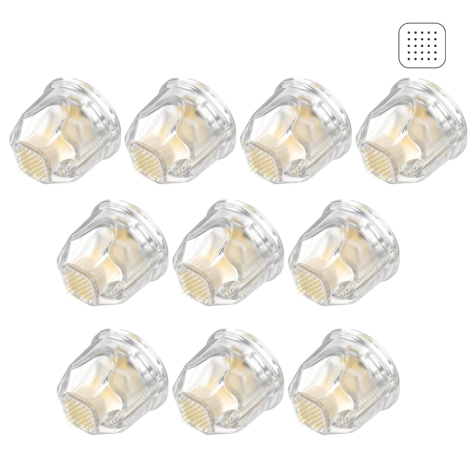 Bio Roller Q2 Replacement Heads Pack of 5 25pin transparent