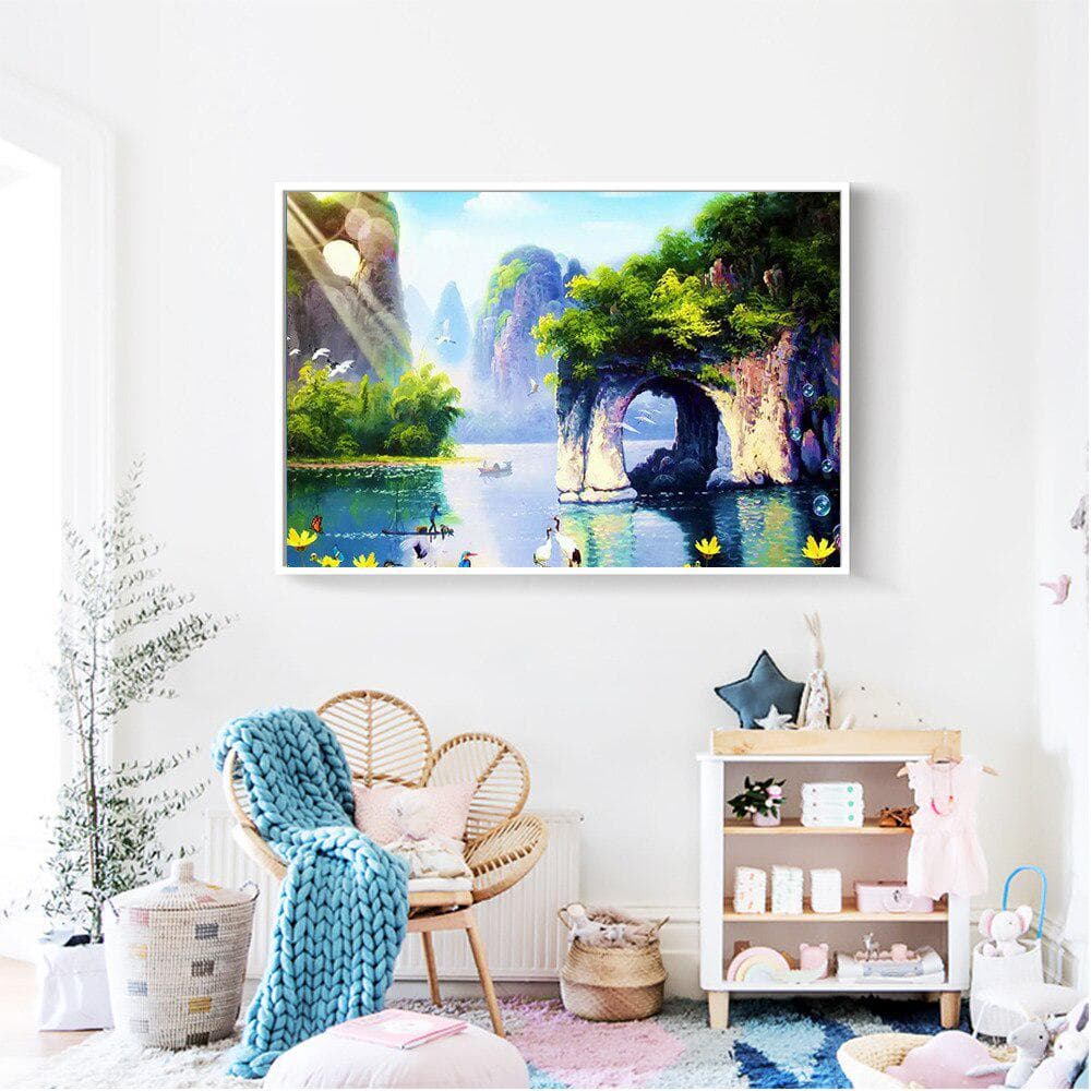 Diamond Painting Full Round Scenic 5d Diamond Embroidery Nature Home Decoration Accessories 20X30CM