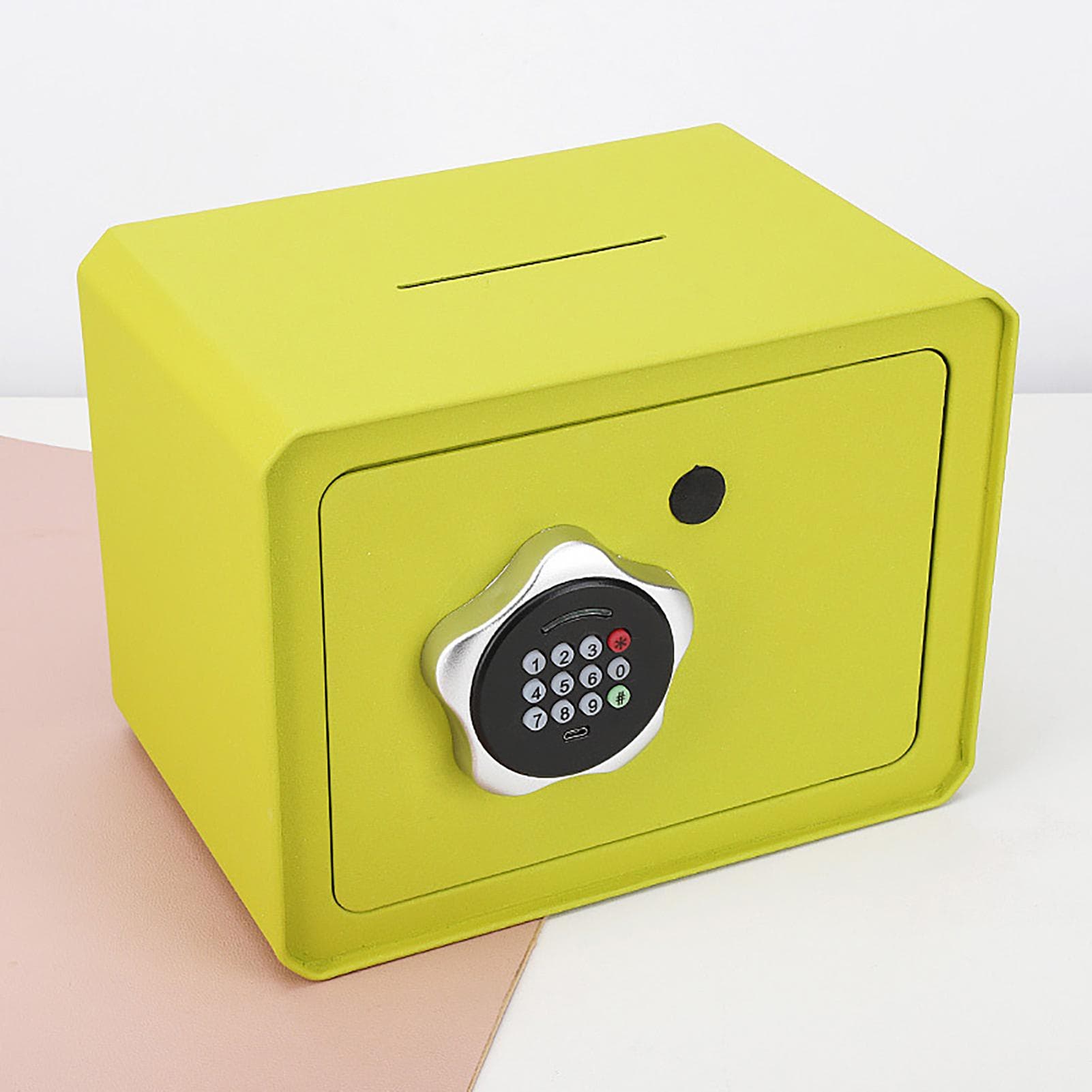 Kids Safe Box Intelligent Password Lock Alloy Steel Digital Electronic Security Safe Bank Orange light green