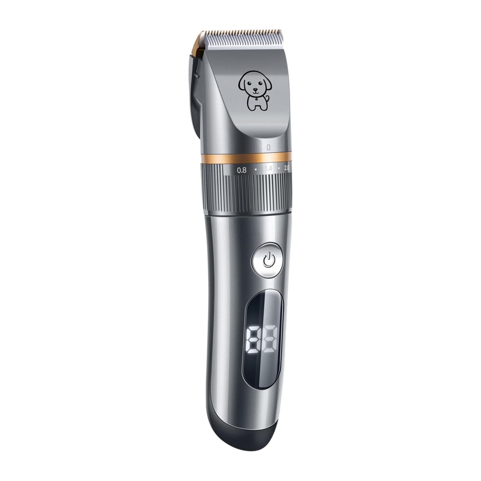 Pet Hair Trimmer Quiet Cat Clippers Grooming Kit with Comb 5 Speed Cat Shavers for Matted Long Hair silver