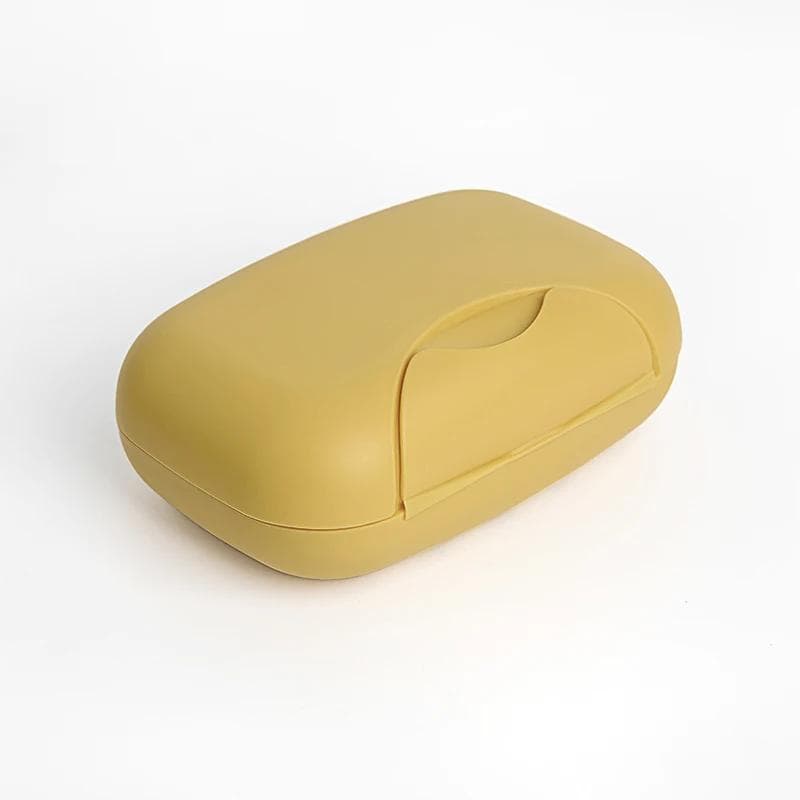 Four Colors Portable Travel Soap Box Waterproof Leak Proof Stylish Compact Easy To Carry Bathroom Storage Sealed Box yellow
