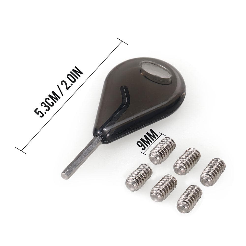 9MM/12MM FCS Fins Extra Fin Key Surfboard Screw Longboard Sliding Fin Screw & Fin Plate Replacement Kit Surfing Board Screws 9mm screws(6 pcs) black