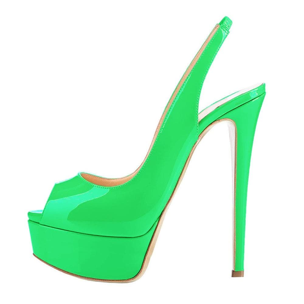Women Sandals Sexy 14CM Super High Heels Open Toe Platform Sandals Gladiator Party Dress Red Wedding Shoes 39 green