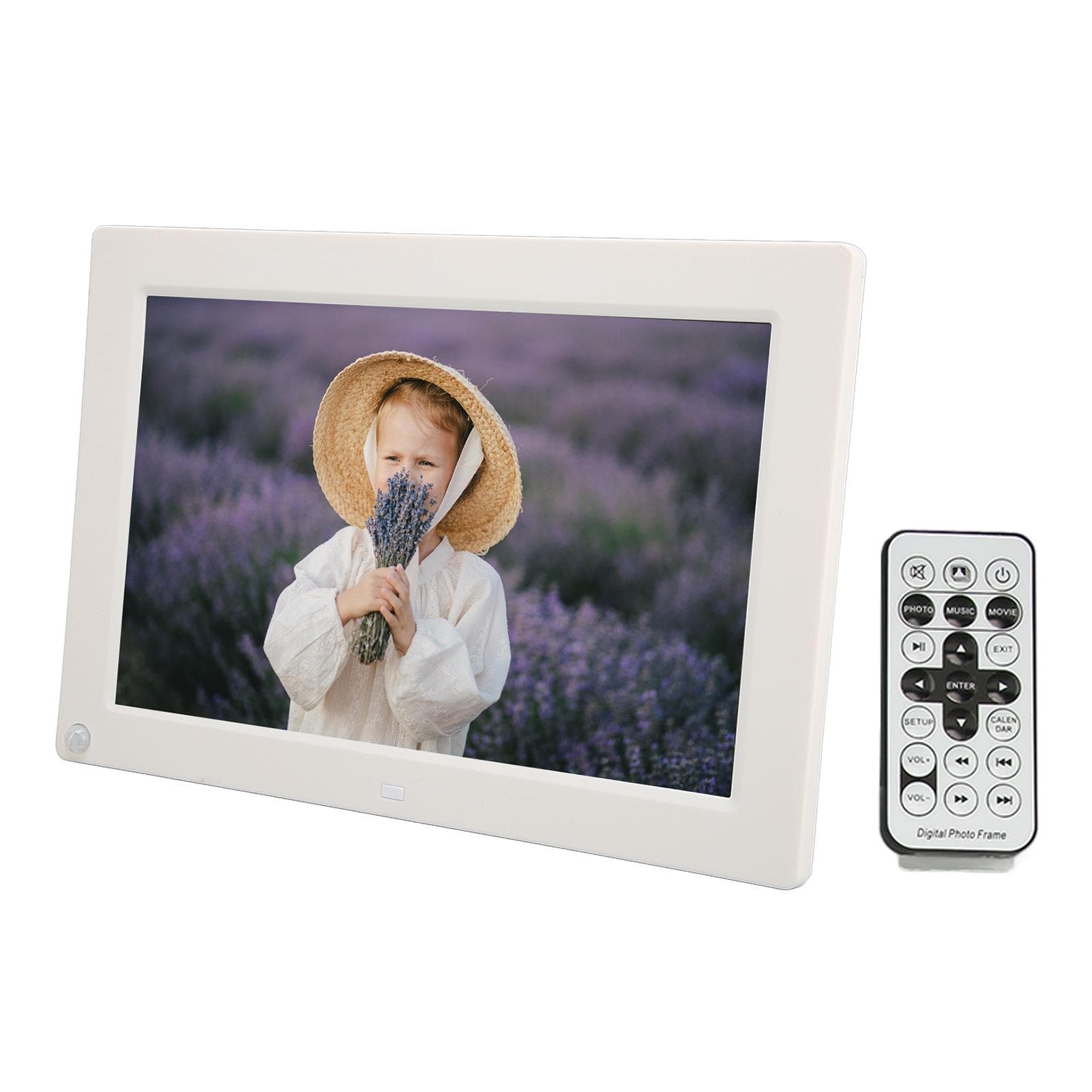 Digital Photo Frame 10 Inch Motion Sensor HD IPS Screen Remote Control Video Music Smart Picture EU Plug