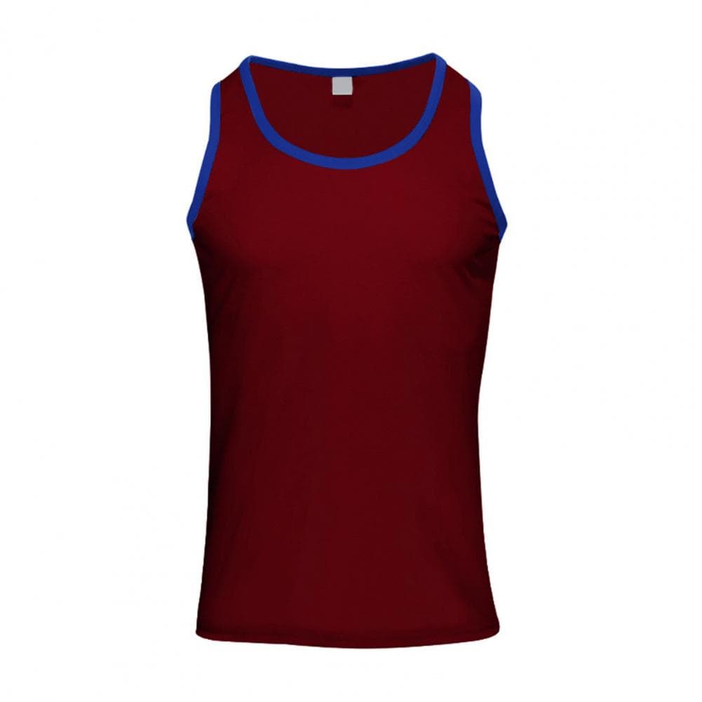 Men Sport Vest Round Neck Sleeveless Color Block Vest Slim Fit Summer Fitness Tops Stretchy Bottoming Tops L