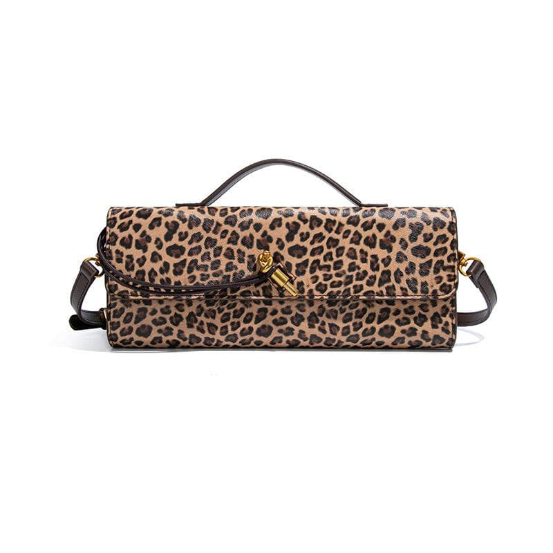 Fashionable Horizontal Lady's Hand-held Dinner Bag, Retro Stone-patterned Traditional Baguette Bag, Organ Versatile Single-shoulder Crossbody Bag