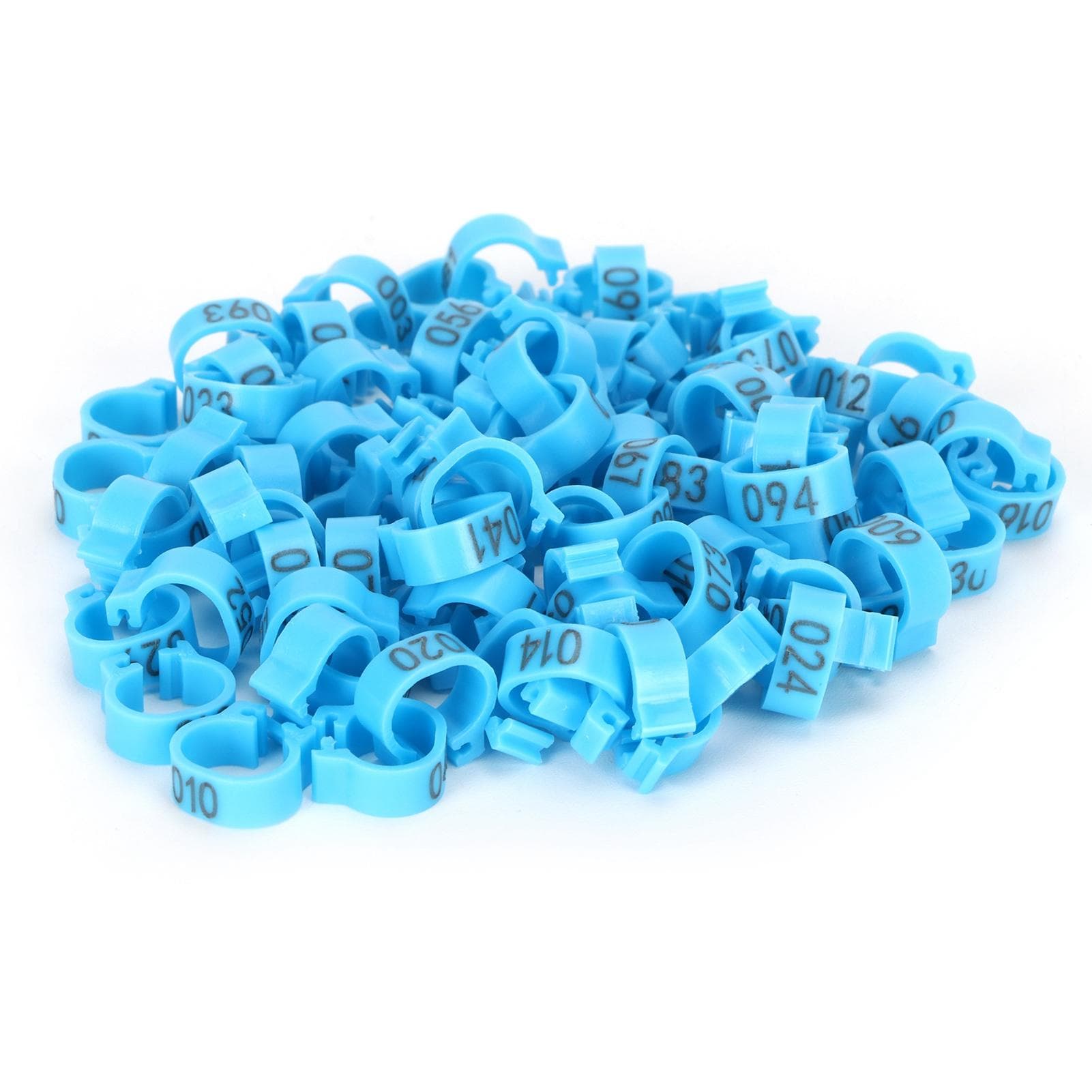 001?100 Numbered Bird Leg Bands 8mm Poultry Identify Rings Accessory for Birds PigeonsBlue blue
