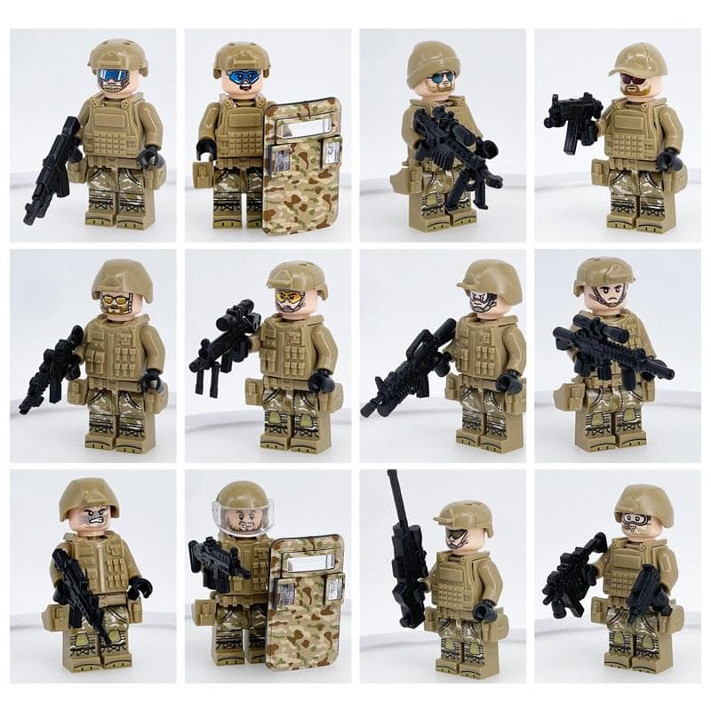 M8019 Military Specia Force Soldiers SWAT Gun Weapon Building Blocks Kit Bricks Sets Classic Arms Model Kids Toys