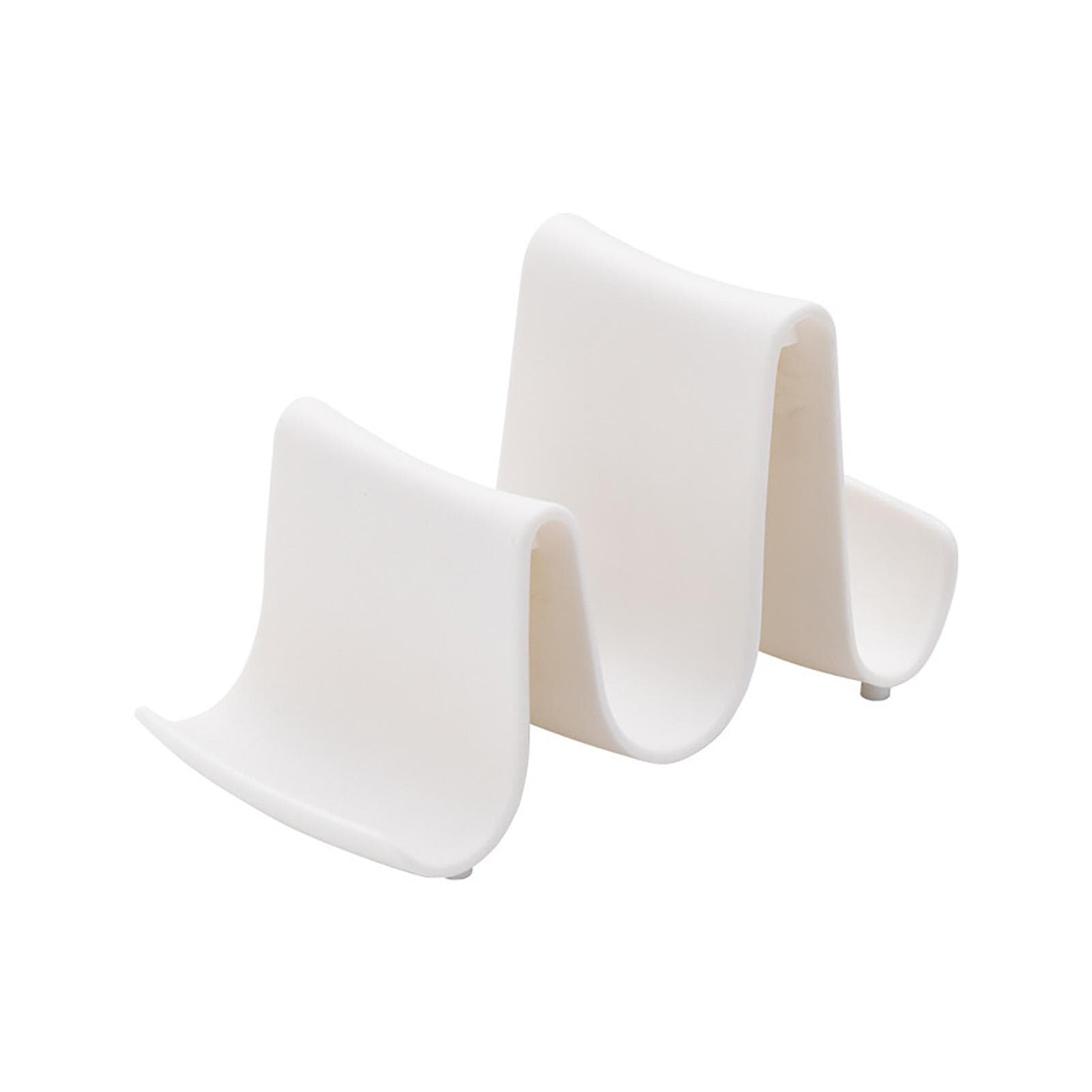Pot Lid Holder Waving Type Universal Cooking Utensil Storage Stand for Kitchen Countertop