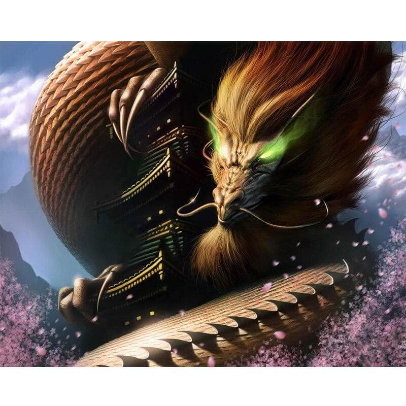 Diamond Embroidery Dragon 5d Diy Diamond Painting Full Mosaic Picture of Rhinestones Cross-stitch 20X30CM