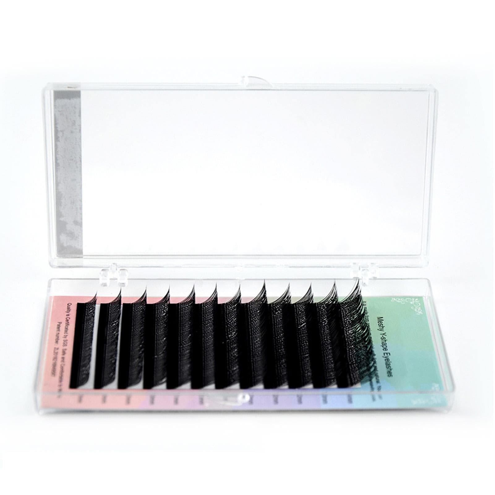 1 Box Natural Eyelashes Y Shape Design Lightweight Soft Fluffy False Eyelashes Black
