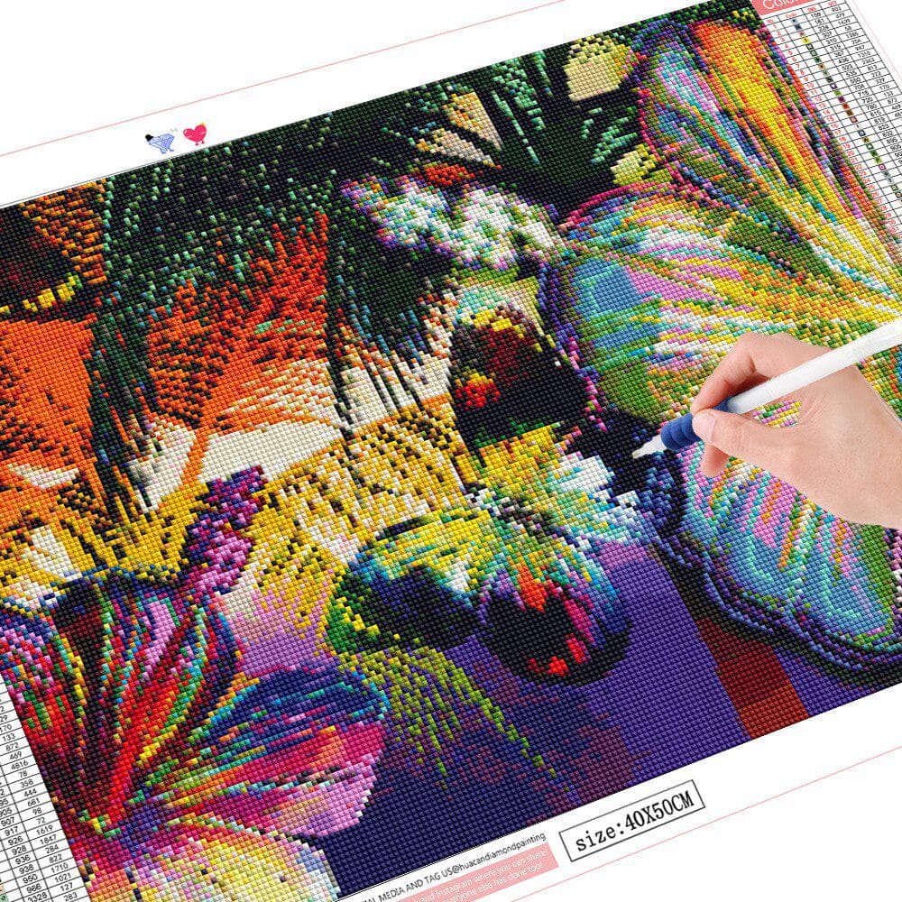 5D Diamond Painting Full Round Butterfly Picture Needlework Diamond Embroidery 20X30CM