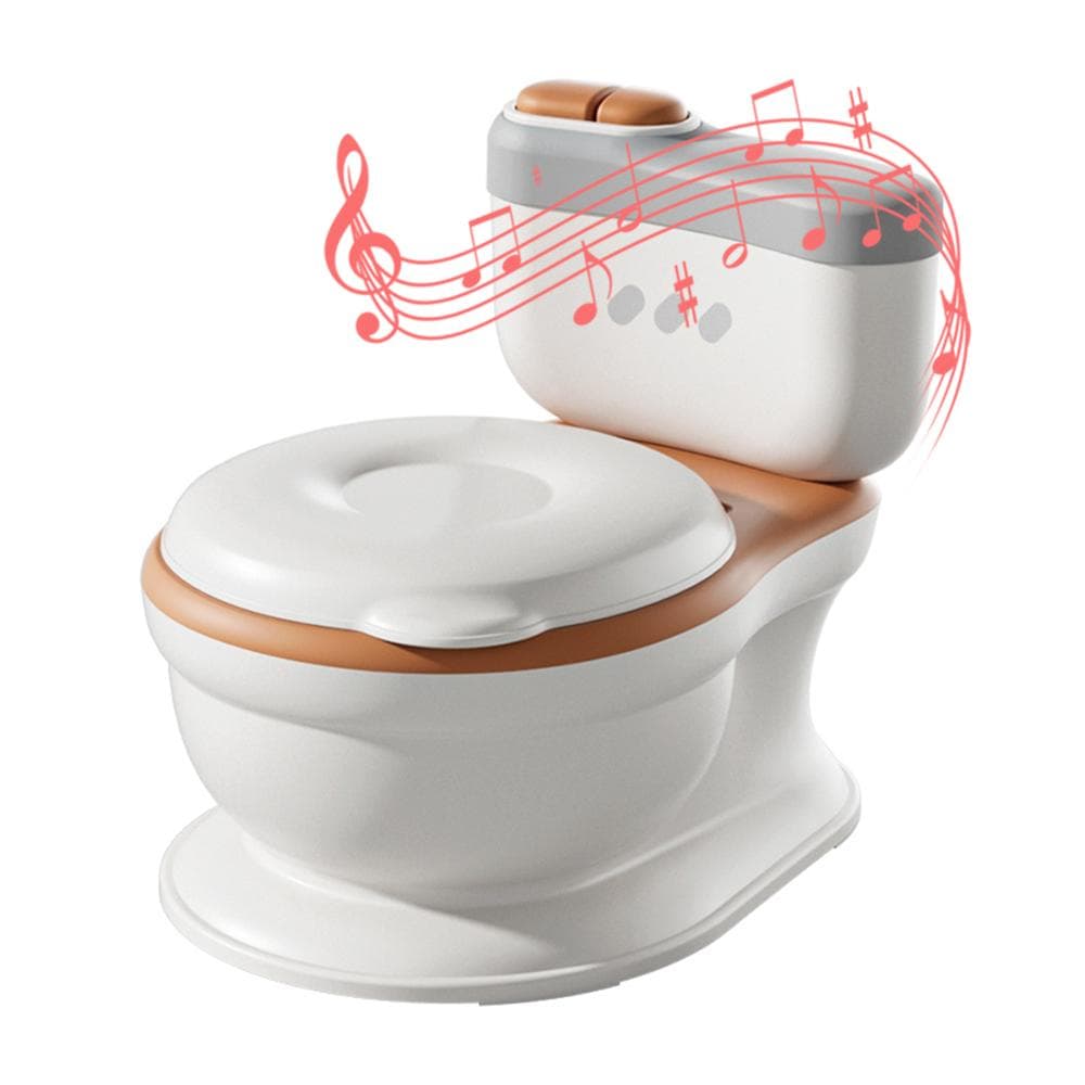 Kids Potty Training Toilet Seat Realistic Potty Training Seat for Toddlers Boys Girls with Soft PU orange