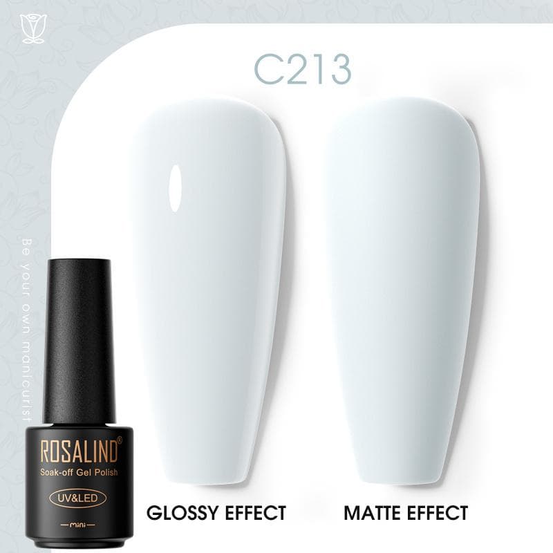 ROSALIND Nail Gel Polish Semi Permanent Varnish Hybrid UV Gel Polish Soak Off Nail Art Gel Top Base Coat Matt Top For Manicure Nail Art RA-C213