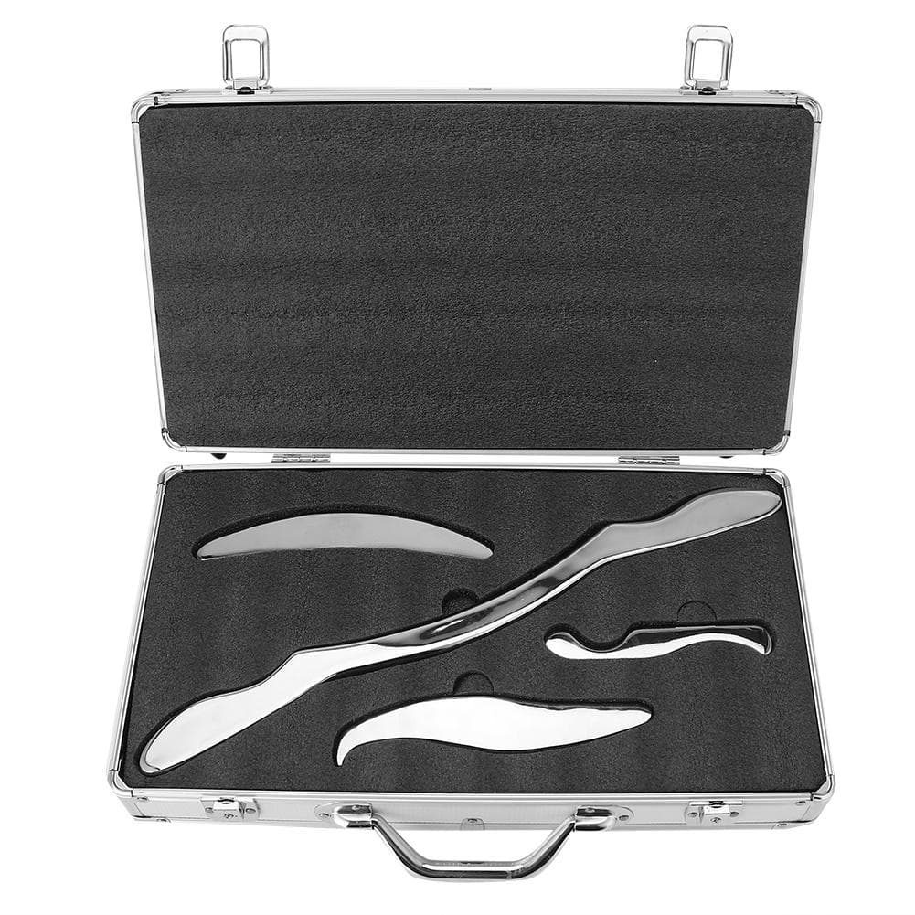 4pcs  set Professional Stainless Steel Gua Sha Scraping Massage Health Care Tools Kit with
