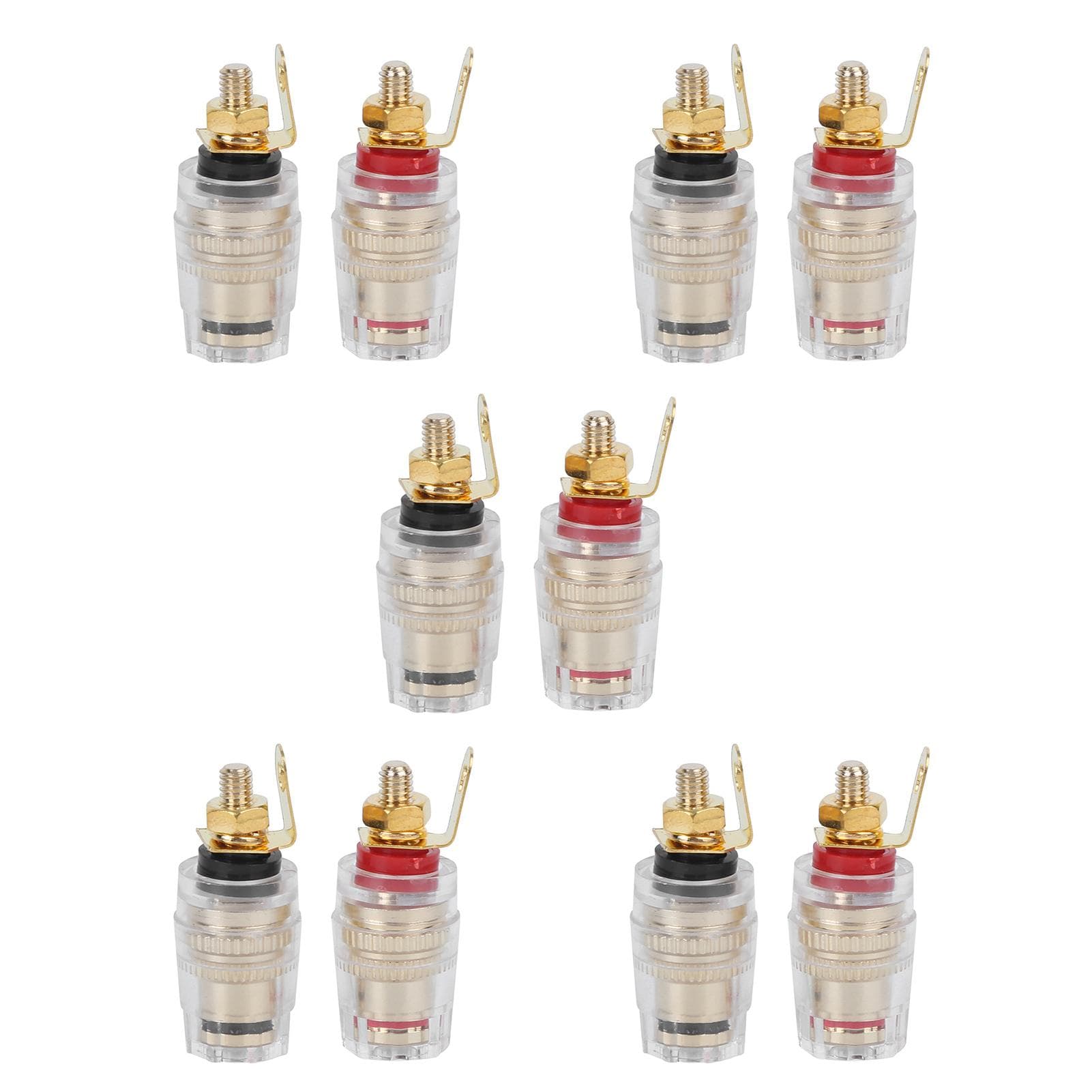 10pcs Gold Plated Speaker Amplifier Terminal Binding Post Banana Jack Connector Socket