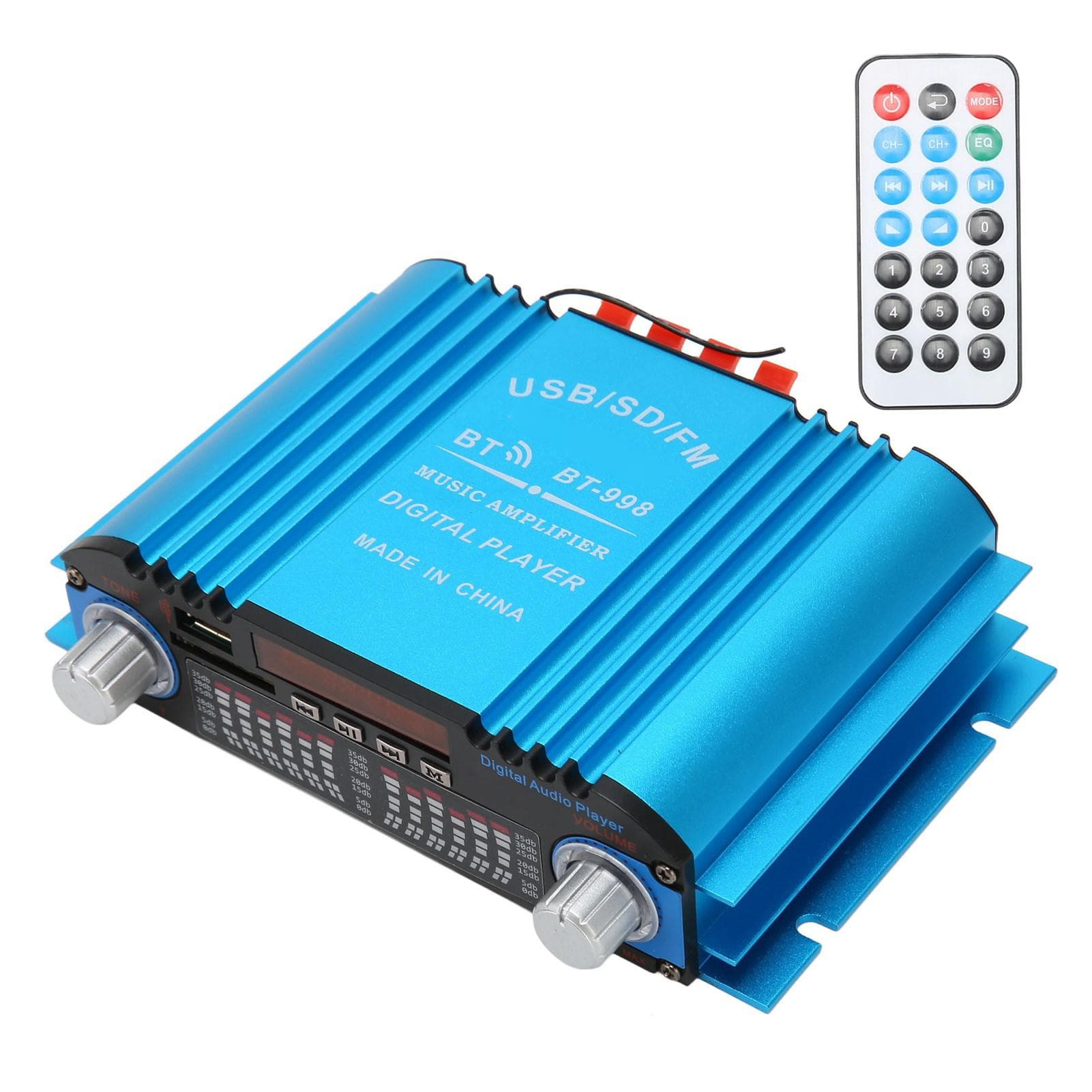 12V Car Amplifier Subwoofer Speaker Wireless Bluetooth Amplifier Vehicle Stereo o Power Amp