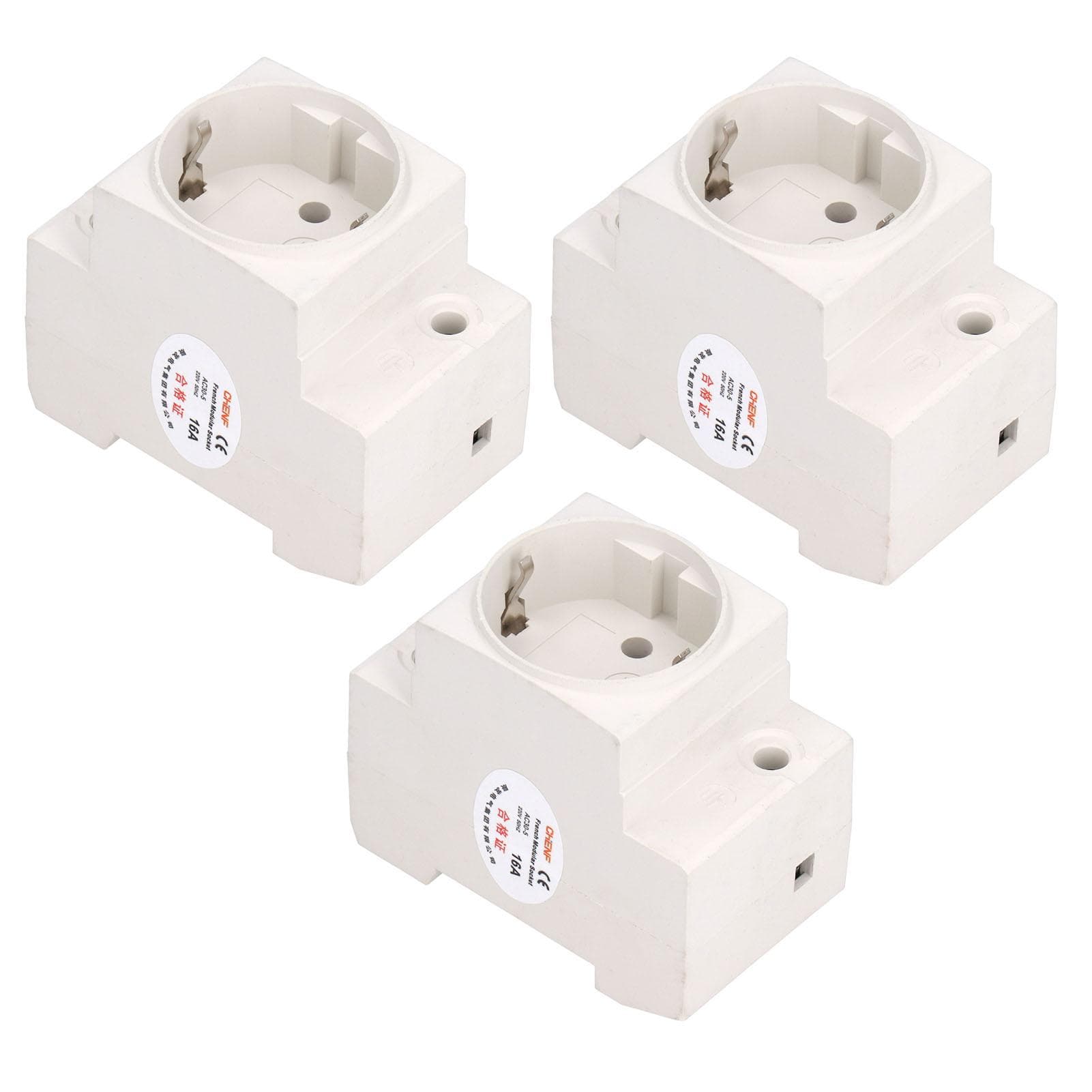 3Pcs Power Socket Rail Adapter Electrical Outlet Industrial Connector   1016A