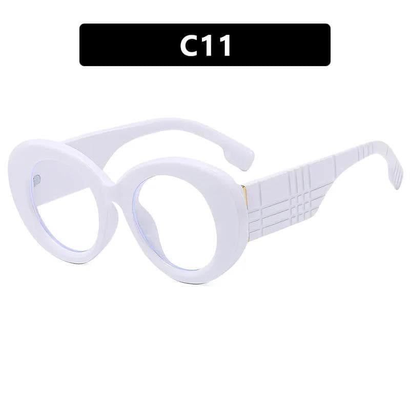 Large Frame Sunglasses Circular Trendy Modern Retro Style for Stage Performances Wearable Decorations