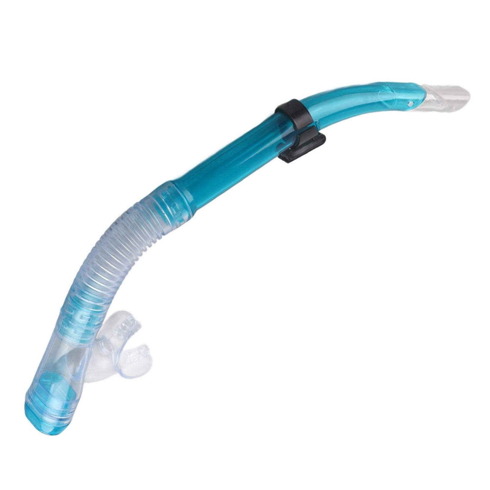 Professional Diving Snorkeling Breathing Tube Semi Dry Diving Swimming Equipment(Transparent Blue )