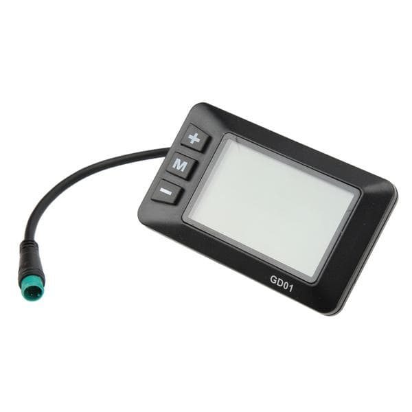 36V 48V LCD GD01 Display, Electric Display Meter 5 Pin With Waterproof Plug Suitable For 0.9in/22.2mm E-Bike Handlebar