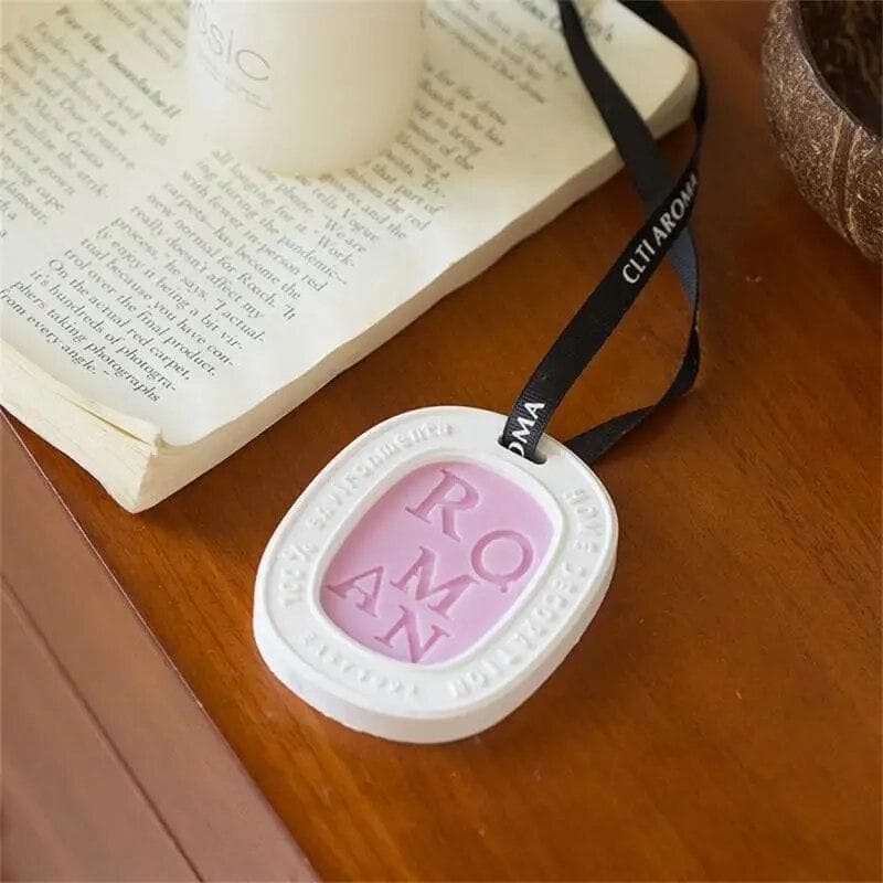 Diptyque Style Solid Scented Wax Oval Tablets Cabinet Closet Freshener Aromatherapy Deodorant Home Decor 1 pcs purple