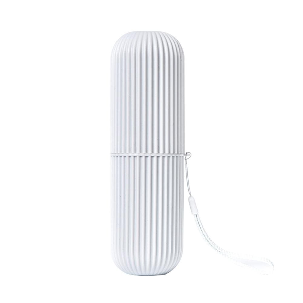 Travel Portable Toothbrush Box Toothpaste Holder Cup Bathroom Products (Grey) Gray