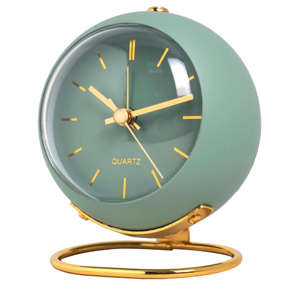 Nordic Creative Electronic Desk Clock Minimalist Children's Alarm Clock Desktop Bedside Student Silent Luminous Clock green