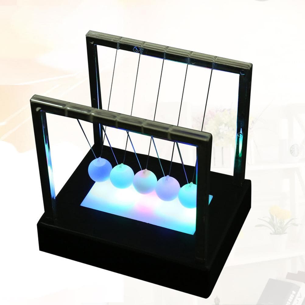 Illuminated Newton Pendulum Ball Miniature Model Ornaments Home Decoration Home Office Desk Decor