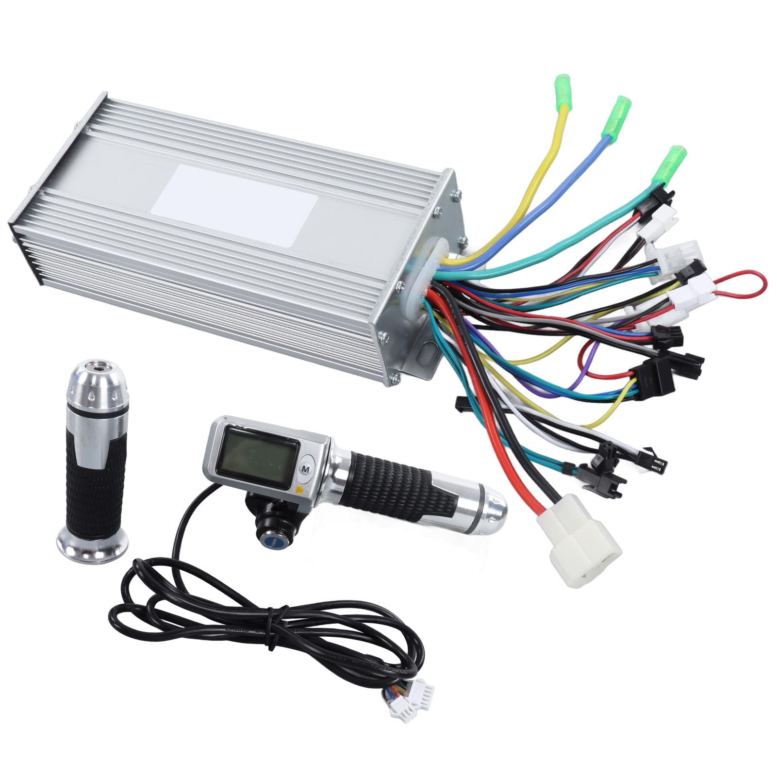3648V 1000W Electric Bicycle Controller with Speed Control Throttle Handle LCD Display Kit