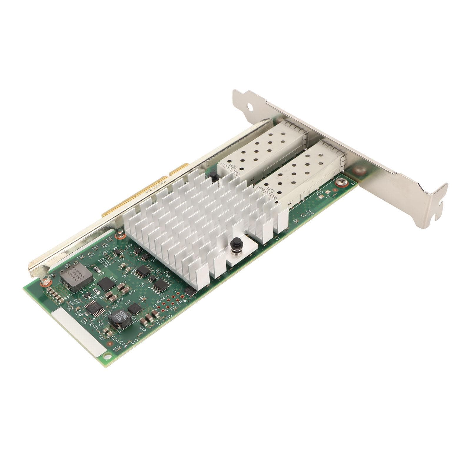 Server Adapter 10Gbps 2 SFP Ports PCI Express X8 Plug and Play Stable PCIe Network Card for Desktop